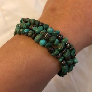 Turquoise and sterling silver bracelet